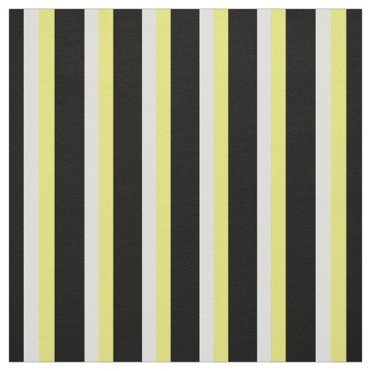 Tissu imprimé, en noir et blanc et jaune (Échantillon)