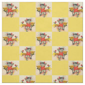 Tissu imprimé étudiant chaton kitten (Échantillon)