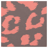 Tissu Imprimé léopard marron corail (Fermer)