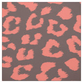 Tissu Imprimé léopard marron corail (Échantillon)