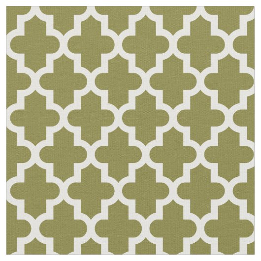 Tissu Imprimé marocain vert olive (Fermer)