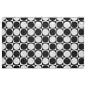 Tissu imprimé, noir&blanc, Carrés&cercles (Fat Quarter)