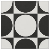 Tissu imprimé, noir&blanc, Carrés&cercles (Détail)