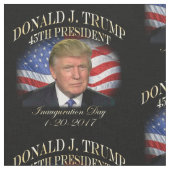 Tissu Inauguration commémorative du Président Donald Tru (Fermer)