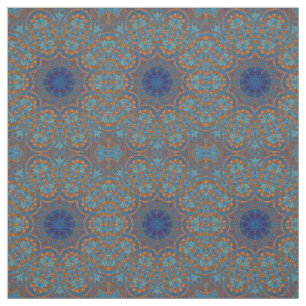 Tissu indien de motif d'impression de cercles