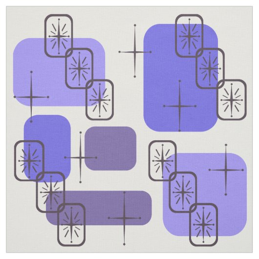 Tissu Indigo moderne du milieu du siècle (Échantillon)