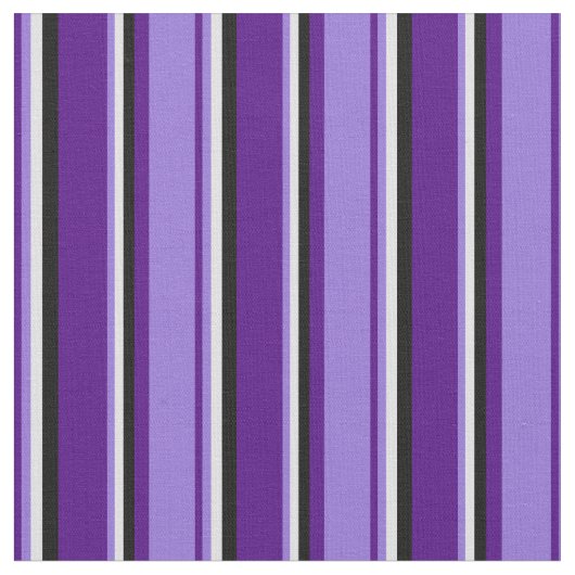 Tissu Indigo, Purple, Lavender et Black Stripes (Fermer)
