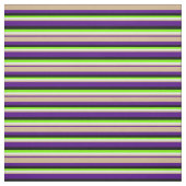 Tissu Indigo, Tan, Cyan clair, Lignes vertes et noires (Échantillon)