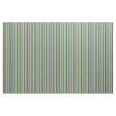Tissu Indigo, vert et Saumon clair rayures (Yard)