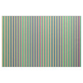 Tissu Indigo, vert et Saumon clair rayures (Fat Quarter)