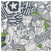 Tissu indigo vert succulent (Fermer)