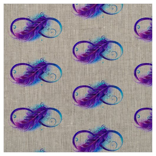 Tissu Infinity with purple feather (Échantillon)