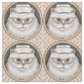 Tissu Infirmière Chat Persan (Fermer)