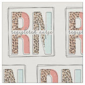 Tissu Infirmière inscrite Boho Leopard (Fermer)