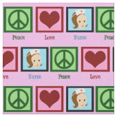 Tissu Infirmière Peace Love (Fermer)