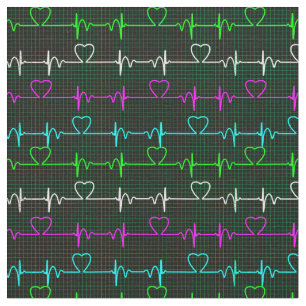 Tissu Infirmières Rythme cardiaque ecg Docteur noir et