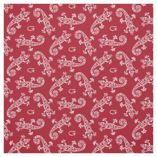 Tissu initial personnalisé à motif de reptile Geck (Échantillon)
