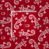 Tissu initial personnalisé à motif de reptile Geck (Carreau)
