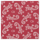 Tissu initial personnalisé à motif de reptile Geck (Fermer)