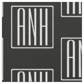 Tissu Initiales Monogramme | Blanc Sur Noir (Fermer)