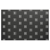 Tissu Initiales Monogramme | Blanc Sur Noir (Fat Quarter)