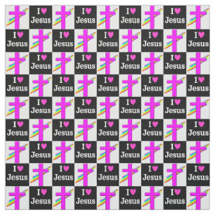 TISSU INSPIRATION J'ADORE LA CROIX DE JÉSUS ET LA PLANCH