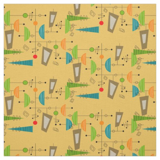 Tissu inspiré atomique moderne 29 de la moitié du (Échantillon)