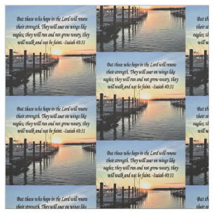 TISSU INSPIRING ISAIAH 30:31 SUNSET