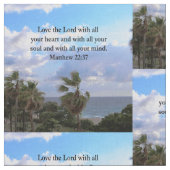 TISSU INSPIRING MATTHEW 22:37 SCRIPTURE VERSE (Fermer)