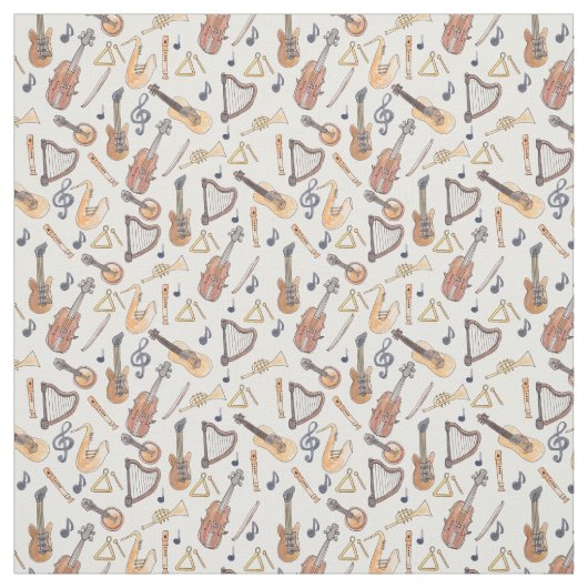 Tissu Instruments de musique (Échantillon)