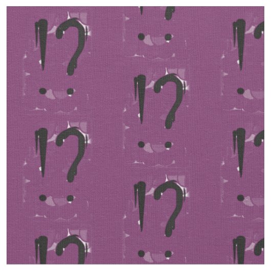 Tissu "Interrobangy" - dans le pourpre (Fermer)