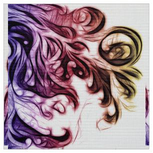 Tissu Inverser Floral En Couleur