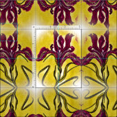 Tissu Iris à l'ombre blanche (Carreau)
