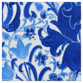 Tissu Iris de William Morris et lis, bleu de cobalt (Fermer)