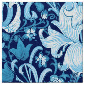 Tissu Iris de William Morris et lis, bleu d'indigo (Fermer)