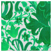 Tissu Iris de William Morris et lis, vert de jade (Fermer)
