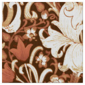 Tissu Iris et lis de William Morris, brun et Tan (Fermer)