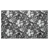 Tissu Iris et lis de William Morris, noirs et blancs (Fat Quarter)