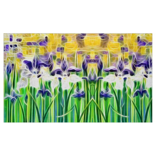 Tissu Iris Exotiques de l'Été  (Fat Quarter)