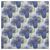 Tissu Iris Floral Bleu (Échantillon)