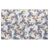 Tissu Iris mauve imprimé, fleurs d'été (Fat Quarter)