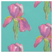 Tissu Iris rose violet Turquoise (Fermer)
