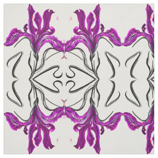 Tissu Iris violet peint (Échantillon)