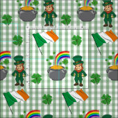 Tissu Irlandais Leprechaun Rainbow Pot Of Gold Fun Drape (Carreau)
