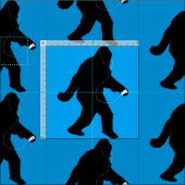 Tissu iSquatch Sasquatch (Carreau)