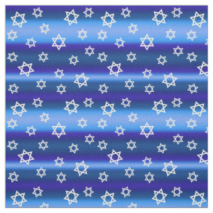 Tissu Israël Étoile juive de David sur Bleu