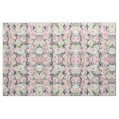 Tissu Ivoire élégant chic de rose de vert de pignon de (Fat Quarter)