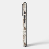 Tissu ivoire neutre-Look iPhone Coque dur (Verso / Gauche)