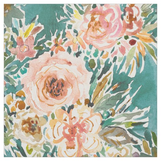 Tissu Ivrogne d'EXUBÉRANCE floral (Échantillon)