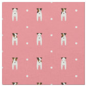 Tissu Jack Russell chiens minuscules terriers points ros (Fermer)